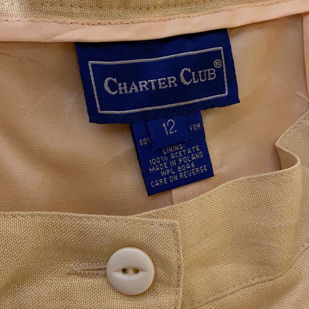 Charter Club Today's Classics Linen Blend Pants Size 12 - Picture 3 of 11